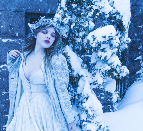 Winter Snow Queen - Self Portrait in the Blizzard January 23rd, 2016 - collaboration with Stuart Mat