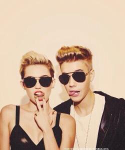 faggotymcfaggorson:  Bieber and Cyrus on We Heart It. http://weheartit.com/entry/68750117/via/Hala_at_me 