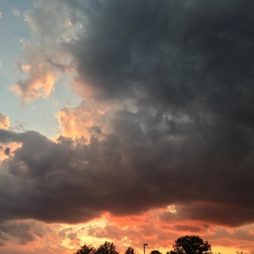 Sunset On The Way Home. Always A Nice Way To Cap Off The Work Day. #sunset #clouds #orange #grey #skies