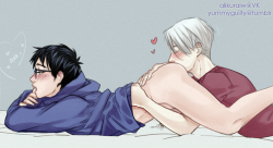 yummyguilty: wasn’t it canon that victor eats katsuki ass daily