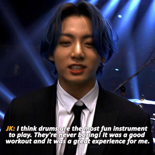 Jungkook Playing The Drums To Dynamite (cr.namuspromised)