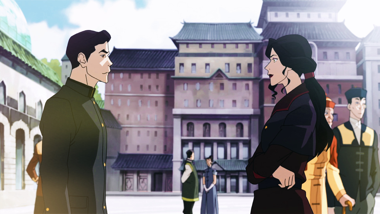 futuriistic: is it just me or do mako and asami stand further apart with each bookAsami