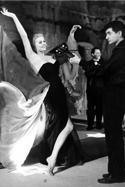 Avagardner: Anita Ekberg Filming A Scene On The Terme Di Caracalla For La Dolce Vita,