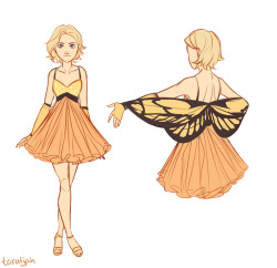 taratjah:  Cress’ butterfly dress from