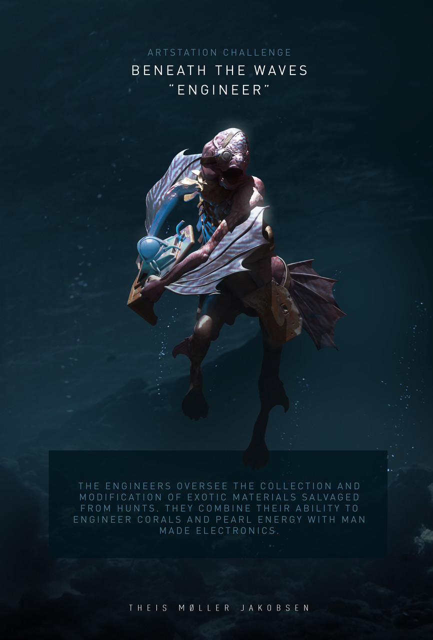 thecollectibles:Beneath the Waves - Character/Creature design by  Theis Møller Jakobsen