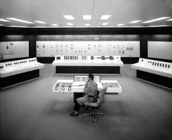 peterfromtexas:  CERN scientist on the phone in a control room, Geneva, Switzerland Read More 