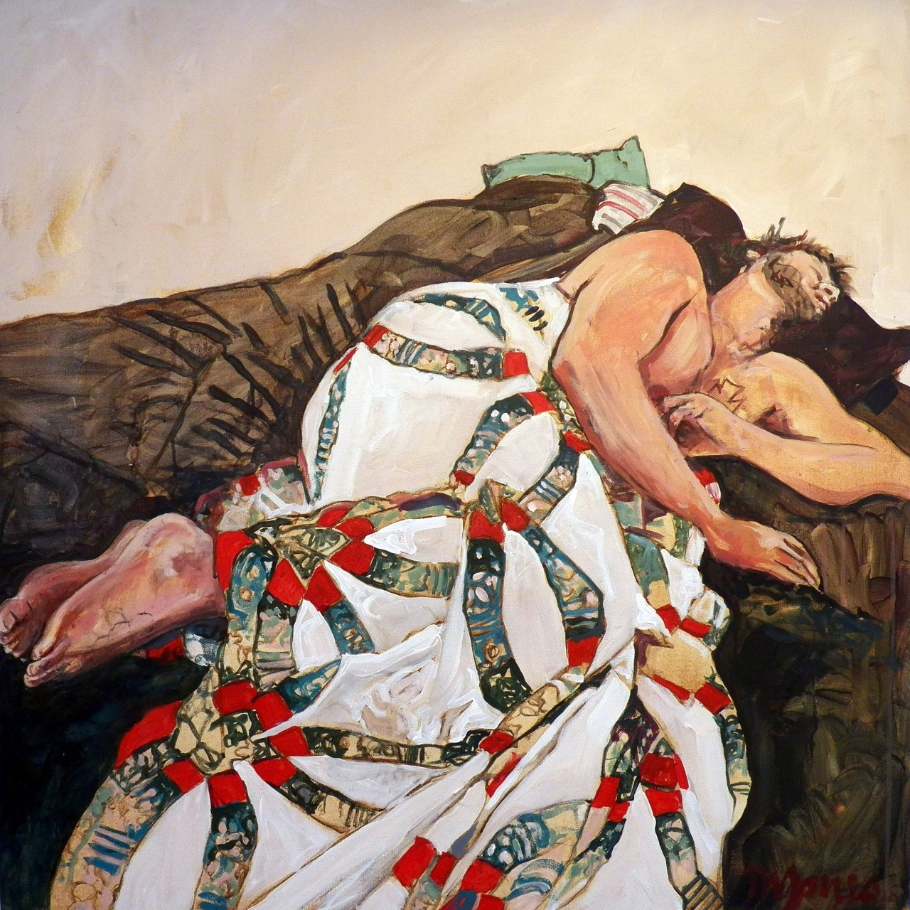 godsandfools: “Endymion”  36 x 36″ acrylci on canvas © Micheal W. Jones www.mjonesart.com