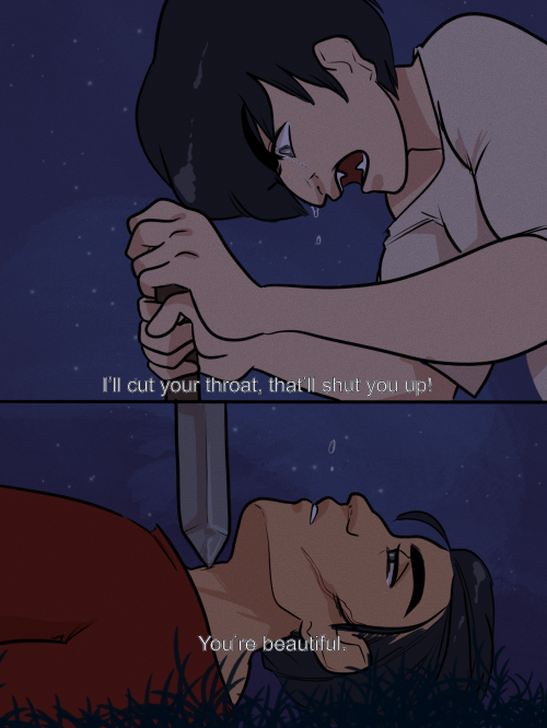 That One Princess Mononoke Scene But With The Mc And Marcus Because I Feel Like It Has Big Marcus Energy