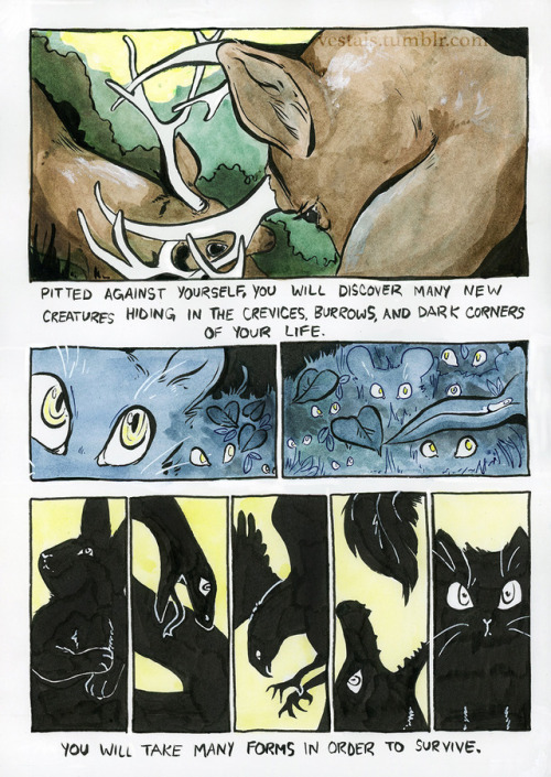 elodieunderglass:vestais:I have been working on this comic “Undergrowth” for the past mo