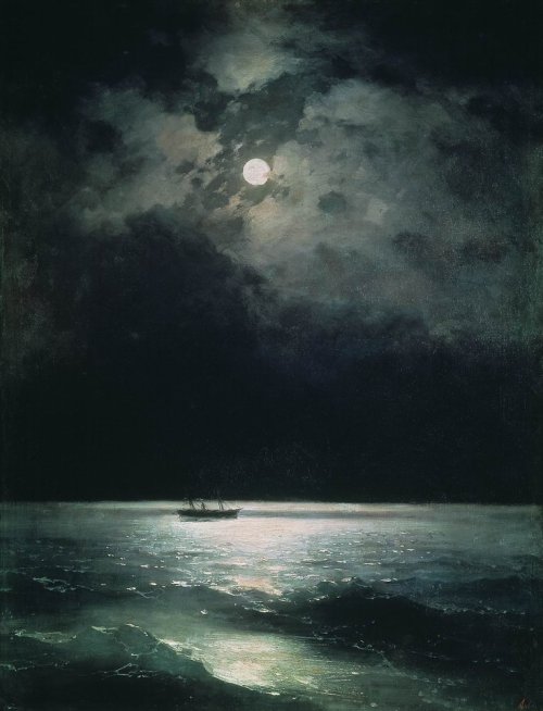 lovelyydarkanddeep: The Black Sea at Night - Ivan Aivazovsky, 1879