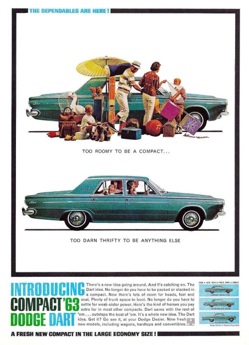 vintageadvertising:  Chrysler Corp ad., 1963.