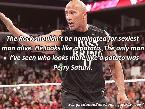 breakyoursoulapart: ringsideconfessions:  “The Rock shouldn’t be nominated for