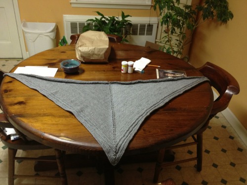 jamestheasian: aquamarinespinnerlover: It’s 2:00am and I have finally finished the shawl that 