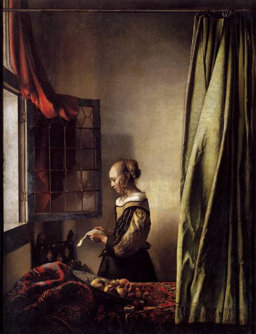 artmastered: Johannes Vermeer, Girl Reading a Letter at an Open Window, 1657