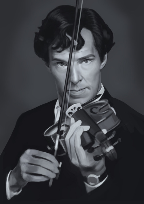 tillieke: Progress of His Last Bow (finished drawing here)