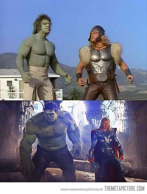breckenlyn:  Hulk and Thor 34 years later 
