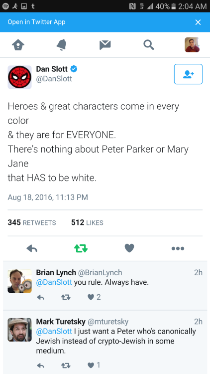 antilleswrites: Dan Slott, one of the Spiderman writers, is killing on twitter.