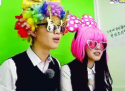 mintytaemin:  Taemin &amp; Naeun on the photobooth~ 