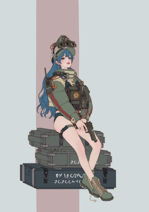 signal corps通讯兵小姐姐 Yui Leoi https://www.artstation.com/artwork/qAxYe2