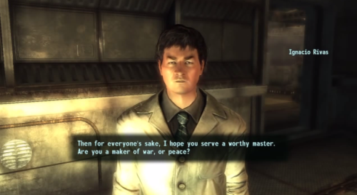 insanelygaming:  Fallout Dialogue is the Greatest  Things like this, tempt me to make a dumb, idiotic, stupidly retarded moron character in Fallout.