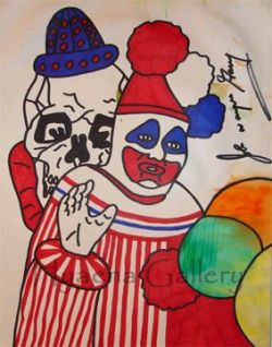 lil-miss-gore:  Art by Serial Killer John Wayne Gacy 