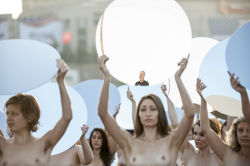 nevver:  “Everything She Says Means Everything”, Spencer Tunick 