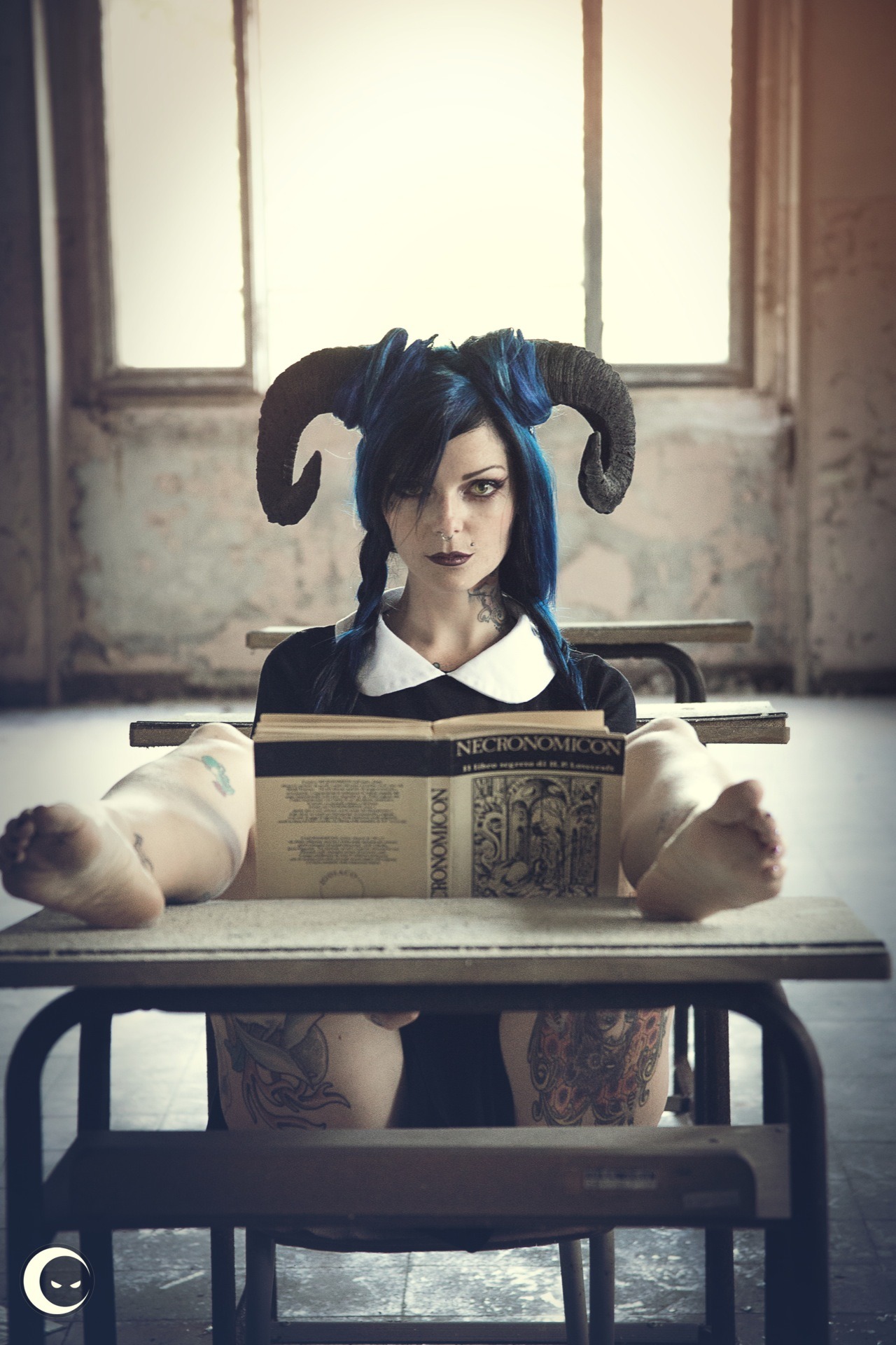 inblackphoto:  bad student.. modella : Riae suicide horns: Pazzesque 