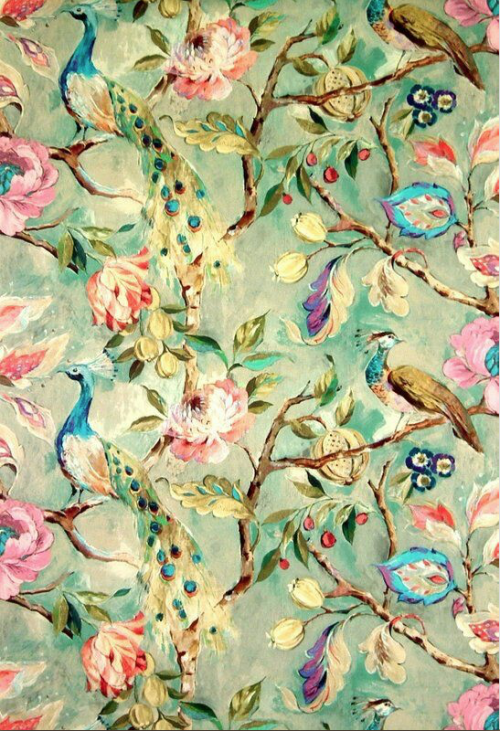 James Dunlop Textiles - Blenheim Celadon +detail (19910-709)