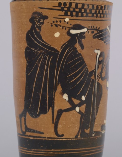 The Sphinx on a pedestal Emporian painterGreece, c. 500 BCterracottaWalters Art Museum