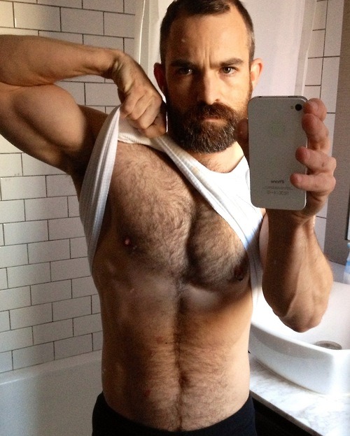 hairygingerman:  same sexy man, 5 wonderful, hot pics 