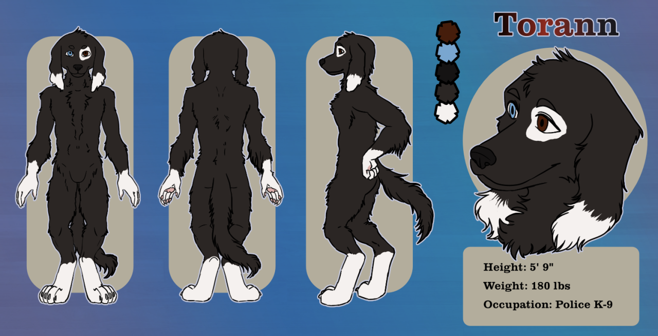 Juno the Protogen - SFW Ref Sheet by RaealTheProtogen -- Fur