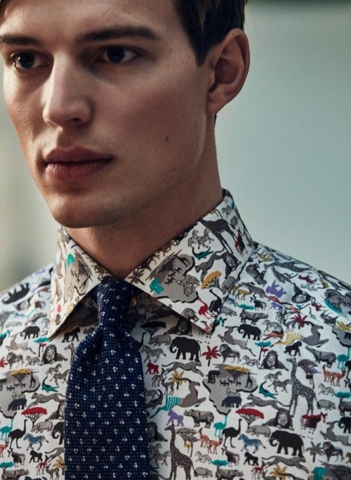 Our newest fall favorite from Eton Shirts, their African safari print. 
