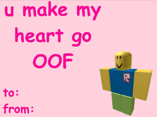 Cute Funny Cards Tumblr - roblox head oof meme greeting card