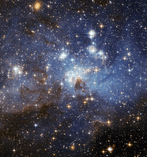 Stellarnursery LH 95 in the Large Magellanic Cloud.Turbulenceforms deep within a cloud of dust, caus