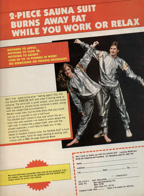 Sauna Suit, 1987