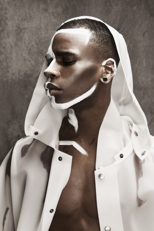 ohthentic:  street-goth:  Fashion Retouch for STYLENOIR Magazine Photographer Quentin LegalloModel Axel Serine Post Production Stephanie Winger Retouch [Source: Behance.net] __follow street-goth for monochrome street fashion  Ohthentic 
