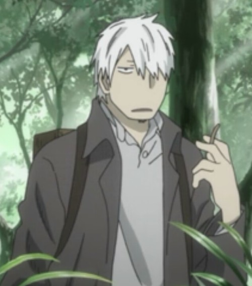 buttercream-frosted-zeeduivel:There are many reasons to love Mushi-shi and like half of them are Ginko’s face