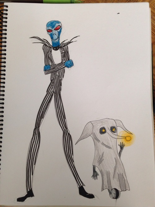 Halloween costumes part 3. Cad Bane as Jack Skellington and Todo 360 as Zero