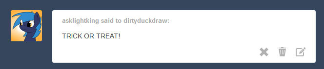 dirtyduckdraw:  The “trick” is how she managed to keep that costume on. The “treat”