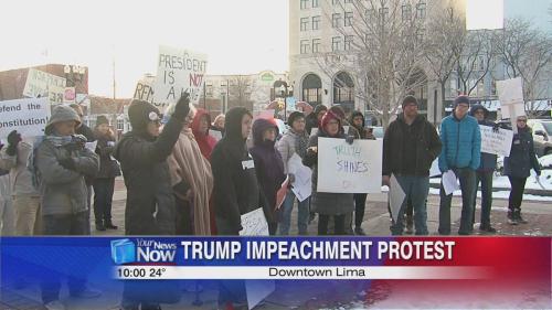 popolitiko:Protesters rally for ImpeachmentThousands Brave Cold And Rain To Protest In Favor Of Trum