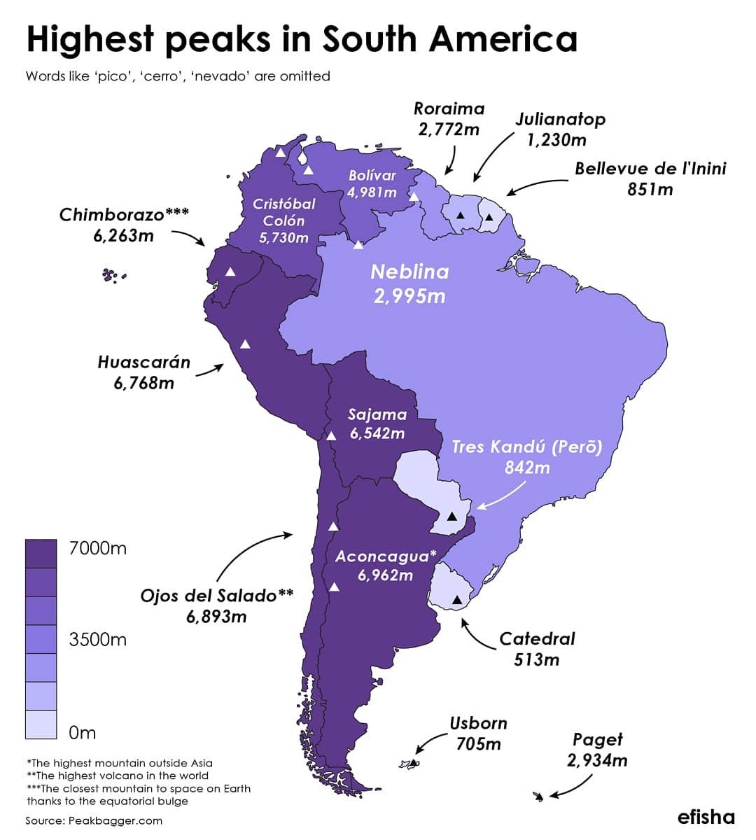 South America Is Home To The Andes Mountain Range Maps On The Web