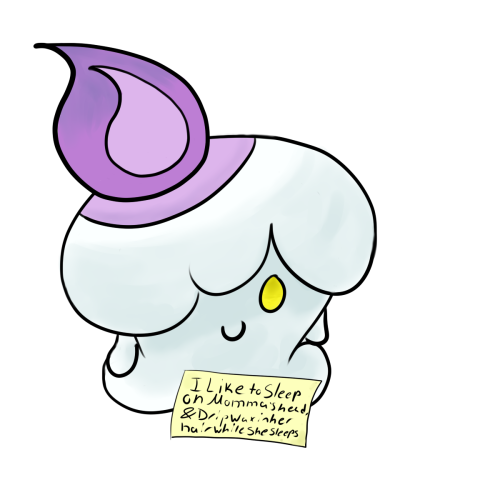 nikaturtle:  “I like to sleep on Momma’s head & drip wax in her hair while she sleeps.” I jumped on the band wagon! Sorry for my handwriting, it hasn’t changed since 4th grade. Talking with chattersthebutt about ideas for Pokemon shaming,