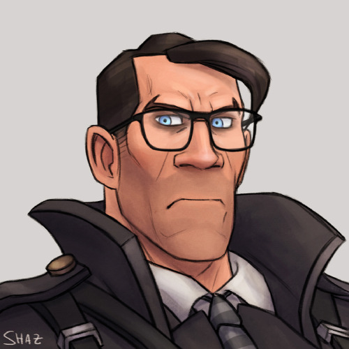 First Batch Of Tf2 Commissions. First One Is For @level10hat, The Two Medics Headshots Are For @byun-slug