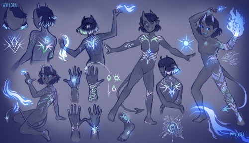 New patron means new tatts means I get to throw myself into designing glowy magic markings ✨