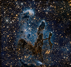 just&ndash;space:  New view of the Pillars of Creation - infrared js