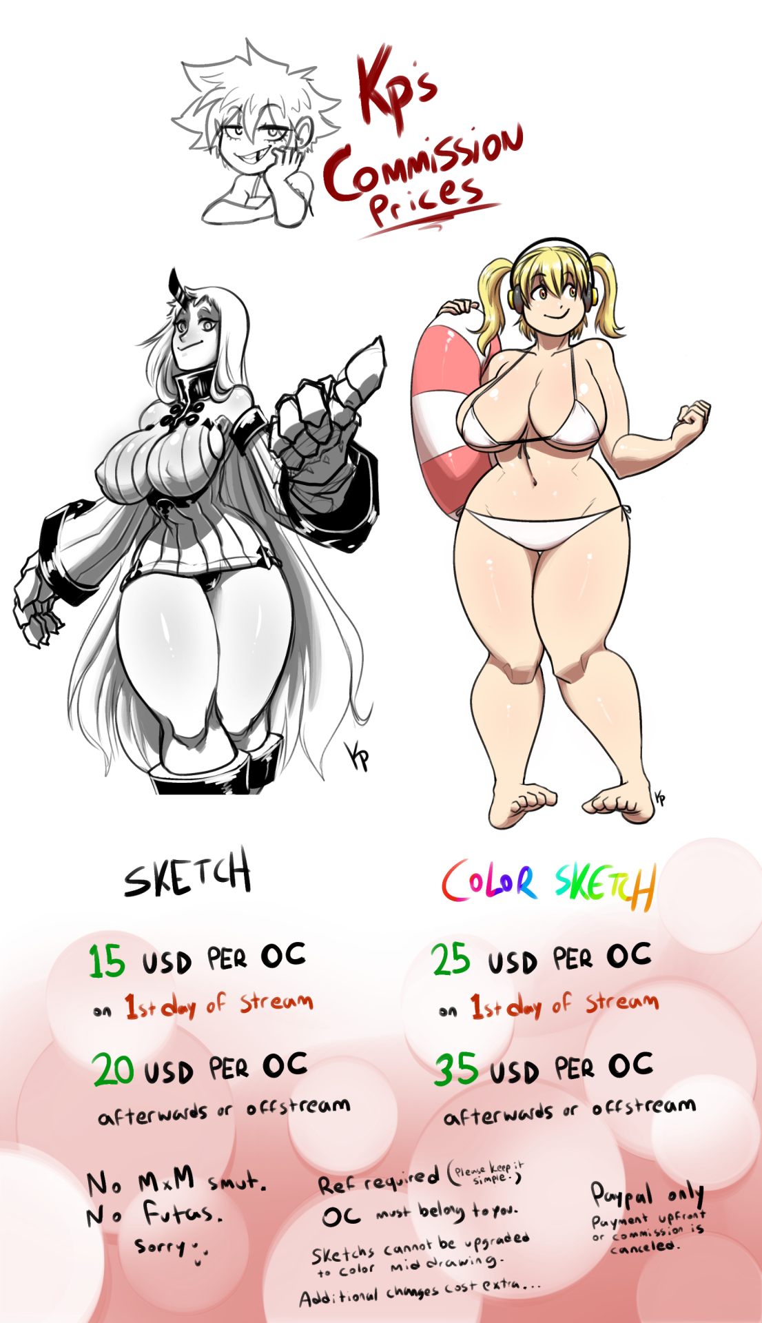 Commission Prices up to date!