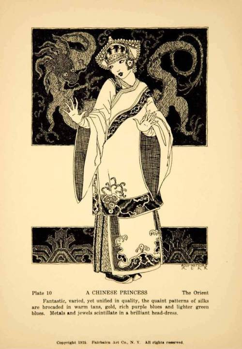 1925 black on cream stock lithograph of an illustration by artist, Rose Netzorg Kerr (1892-1974) of 