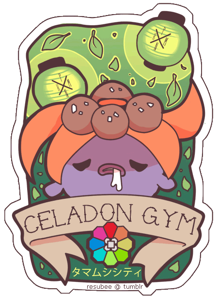 resubee:      All done finally, here’s the entire set of my Kanto gym badge stickers! The first half was here.  They’ll be available as a set in my etsy store and will also be sold singly at my upcoming art tables.     