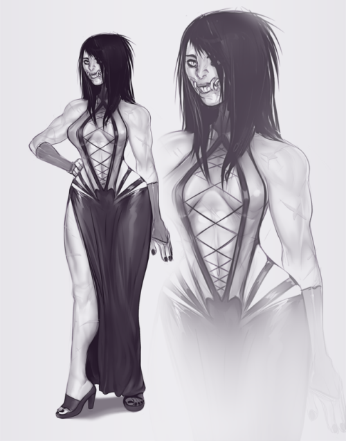 derekhetrickart:Felt like drawing some Mileena adult photos