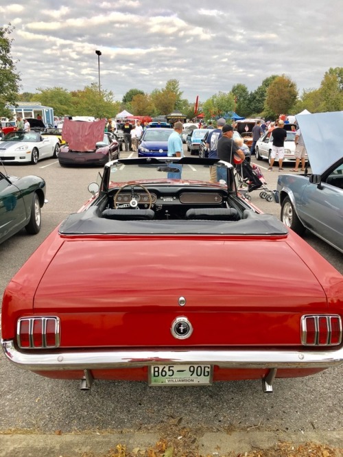 1965 ragtop Mustang with a 289 mated to a 4-speed. The factory rims and white letter tires are sharp